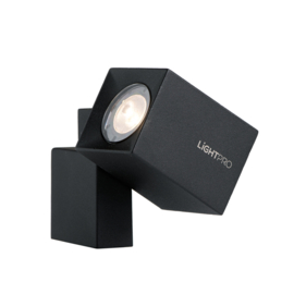 LightPro Quartz mat zwart wandspot