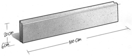 Opsluitband grijs 6x20x100