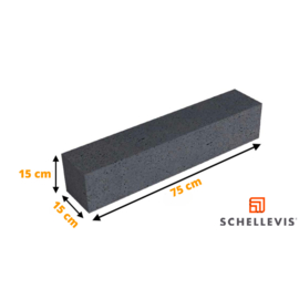 Schellevis Stapelelement Antraciet 75x15x15