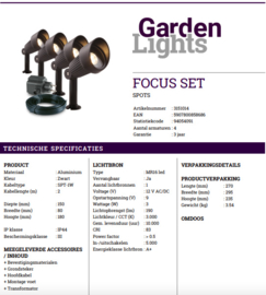 Garden Lights Focus set warm wit licht