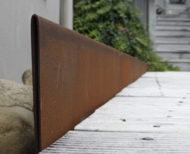 StraightCurve hardline 100 mm Corten metaal randbegrenzing