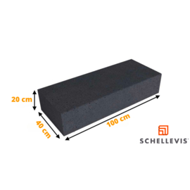 Schellevis Traptrede Blok Carbon 100x40x20
