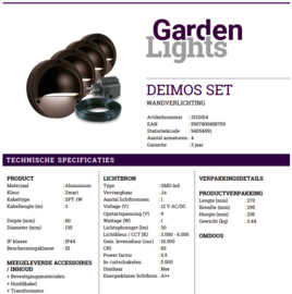 Garden Lights Deimos set Zwart