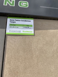 Kera Twice 60x60 Cerabeton Taupe