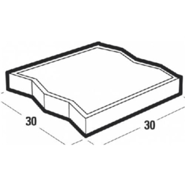 Betontegel visbek 30x30x4,5 grijs