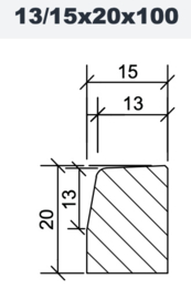 Trottoirband 13/15x20 grijs