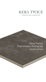 Kera Twice 60x60 Fiammato Antracite