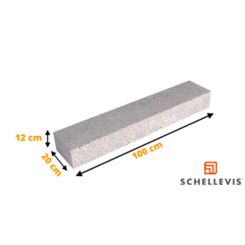 Schellevis Stapelelement Grijs 100x20x12