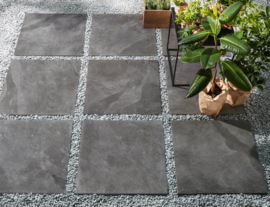 GeoCeramica 60x60 Tracks Mustang Dark tegel