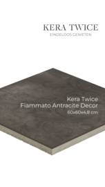 Kera Twice 60x60 Fiammato Antracite Decor