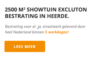 Showtuin met bestrating