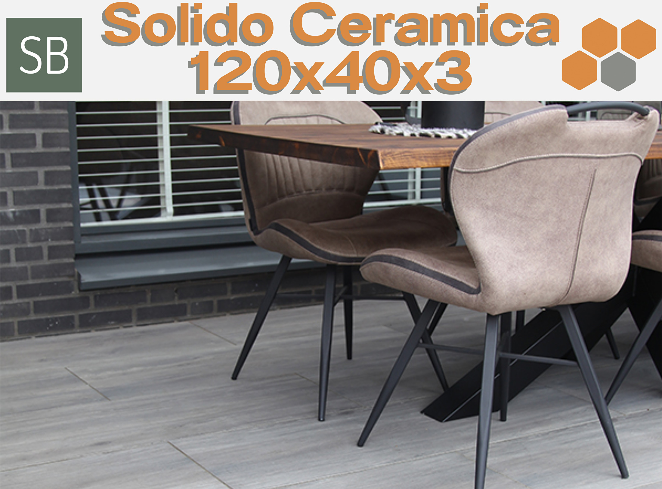 Solido Ceramica tegels 120x40x3 cm