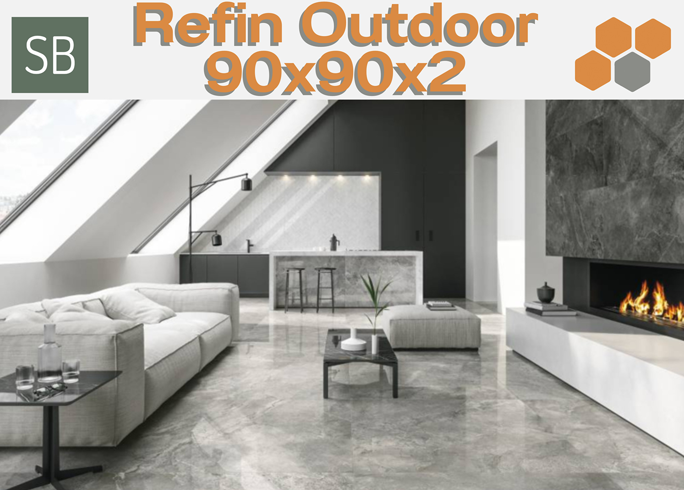 Refin 90x90x2 tegels