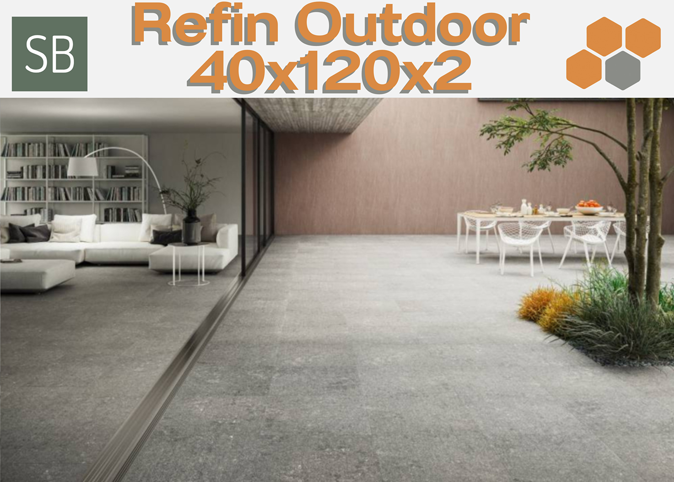 Refin 40x120x2 tegels