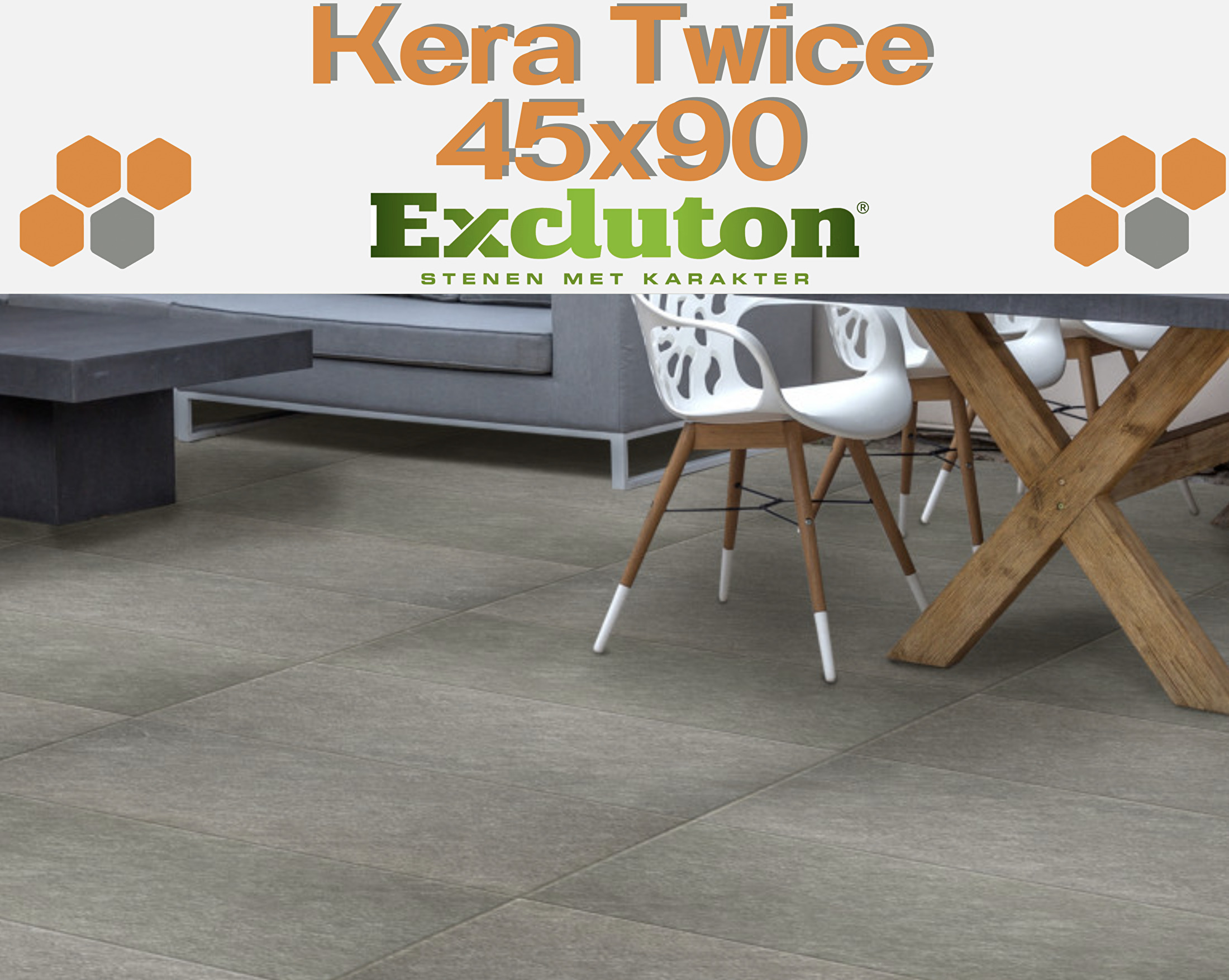 Kera Twice 45x90 tegels