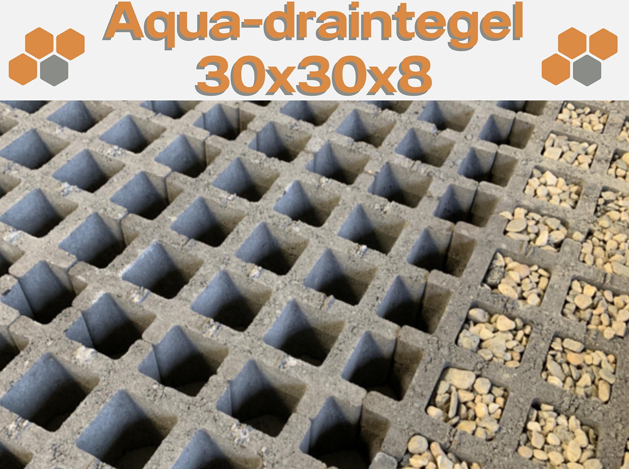 Aqua-draintegel 30x30x8