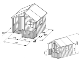 Houten speelhuisje Berlijn