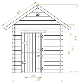 Houten speelhuisje Lois