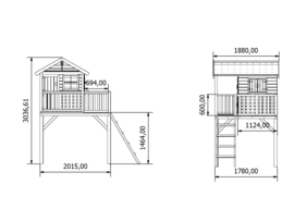 Houten speelhuis funny XXL