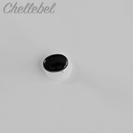Ovale zwarte veiligheidsoogjes 11 x 8 mm 10 paar