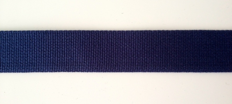 Katoen tassenband 3 cm, donker blauw
