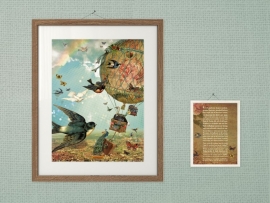 Vogelvlucht poster 30x40 cm