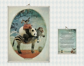 Panda "licht" poster 30x40 cm met gedicht