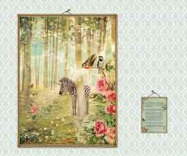XXL Zebra poster 50x70 cm met gedicht