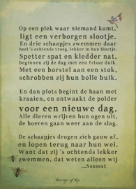 Schaapjes poster 30x40 cm met gedicht