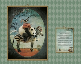 Panda "donker" poster 30x40 cm