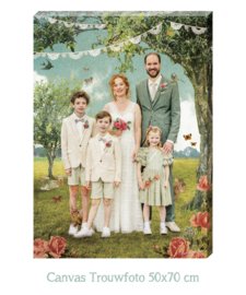 Canvas Trouwfoto 50x70 cm