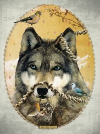 Wolf poster 30x40 cm met gedicht