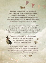 Wondere Wereld poster 30x40 cm met gedicht