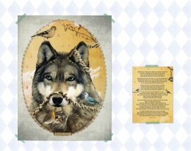 Wolf poster 30x40 cm met gedicht