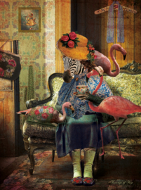 Flamingovrouwtje - poster 30x40 cm
