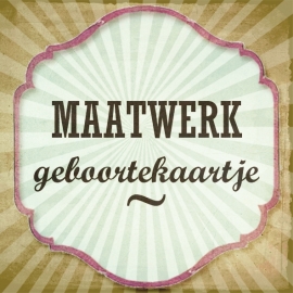 Maatwerk geboortekaartje