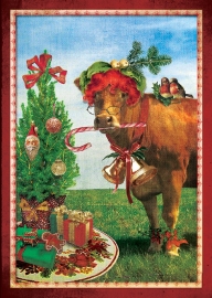 Kerst Kadokaartje - Kerstkoe
