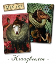 Mix-set ♥ Kraagbeesten 20x30 cm