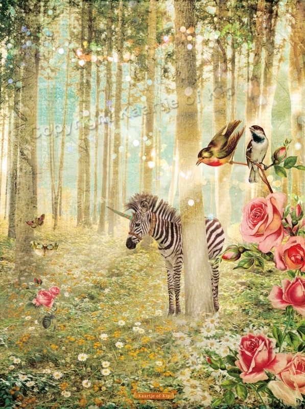 Zebra poster 30x40 cm met gedicht