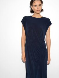 Samira Jersey Gathered Maxi Dress Navy