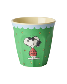 Melamine Cup with Green Snoopy Print Medium