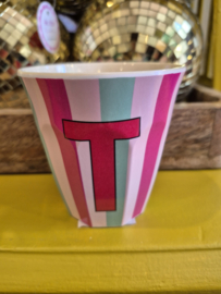 Medium Alphabet Cup T (r) Stripes