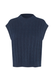 Finn Knit Vest Dark Navy