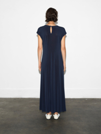 Samira Jersey Gathered Maxi Dress Navy