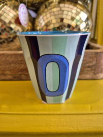 Medium Alphabet Cup O (b) Stripes