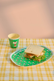 Melamine Cup with Green Snoopy Print Medium