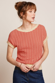 Boatneck Top Tide Fire Red 09655-653