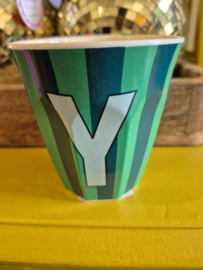 Medium Alphabet Cup Y (b) Stripes
