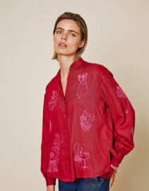 Bonne Blouse Beet Red