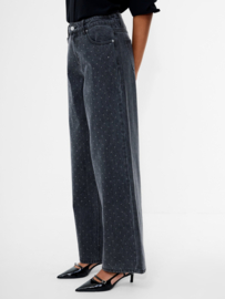 Ralphie Denim Embellished Wide Leg Jeans